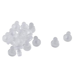 sourcingmap 16pcs 5mm Clear Flat Soft Stem Bumper Glide Patio Outdoor Furniture Chair Desk