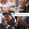 TempBeau Men's Silver Black Bracelet: 4 Pieces 5 Pieces Bracelets
