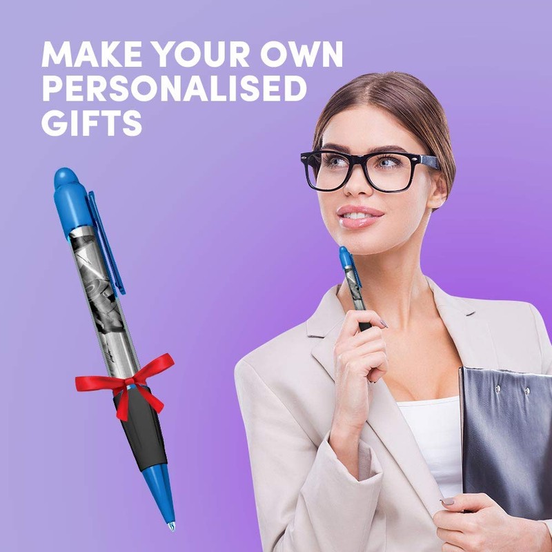 1 x Blue Ballpoint Pen (Black Ink) - Vintage Spitfire