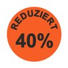 Reduced 40% Action Labels, Diameter 30 mm, Bright Red, Pack