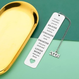 Inspirational Gifts for Men Women 2024 Bookmark Gifts for Her Him Graduation Gifts for Son Daughter Retirement Bookmark for Coworker Friend Male Female Encouragement Gifts Back to School