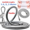 Stainless Steel Chrome Shower Hose Pipe Universal Standard Fitting Leakproof