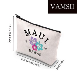 VAMSII Bachelor Party Gift Camp Toiletry Bag Maui 1959 Hawaii Aesthetic Cosmetic Bag Summer Party Accessories（MAUI 1959）