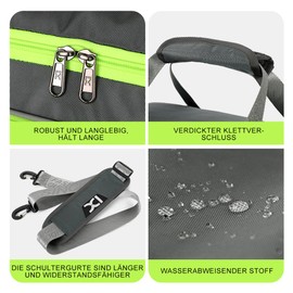 INOXTO Large Foldable Sports Travel Bag with Wet Dry Pockets and Shoe Compartment Men Women Weekend Overnight Camping Travel Bag, Grey with fluorescent green, Sporty leisure