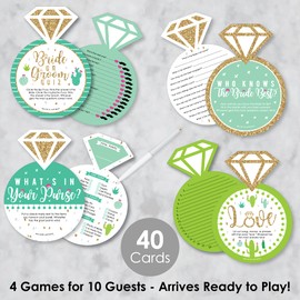 Big Dot of Happiness Final Fiesta - 4 Bridal Shower Games - 10 Cards Each - Gamerific Bundle