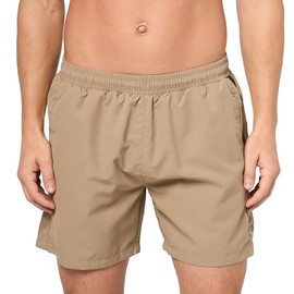 BOSS Men's Standard Vertical Logo Swim Trunk, Toasted Pine Nuts, X-Large