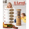 Electric Salt and Pepper Grinder Set with Storage Base, Stainless