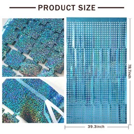 Streamers Party Decorations Blue Streamers Foil Fringe Curtains Backdrop, Under The Sea Party Decorations, Beach Party Decor, Ocean Themed Decor, Birthday Decorations, Winter Wonderland Decor