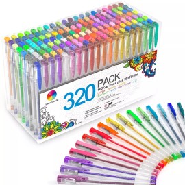 Smart Color Art 320 Pack Gel Pens Set, Smart Color Art 160 Colors Gel Pen with 160 Refills fo...