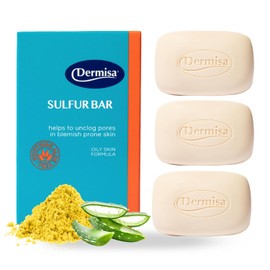 DERMISA BARRA DE JABON DE AZUFRE PARA PIEL GRASA 85GR 3 PIEZAS