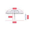 AIXICWXI Auto Open Close Transparent Umbrella - Folding, Windproof, Clear