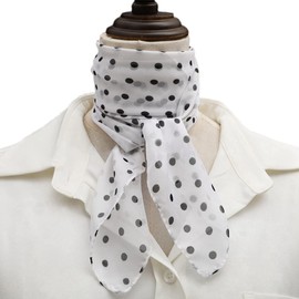 FAIRYGATE Schal Weiß Chiffon Schal Damen Mädchen Glänzend Halstuch Seidentuch Seidenschal Schal Bandana Kopftuch Nickituch DA2822