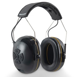 Bluetooth Hearing Protection NRR 25dB Integrated Microphone,Rechargeable Ear Protection with Bluetooth,Hands-Free Noise Cancelling Headphone,Safety Earmuffs for Mowing,Workshop Working(Black)