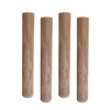Pack of 4 Rustic Taper Candles, Height: 24 cm, Diameter: