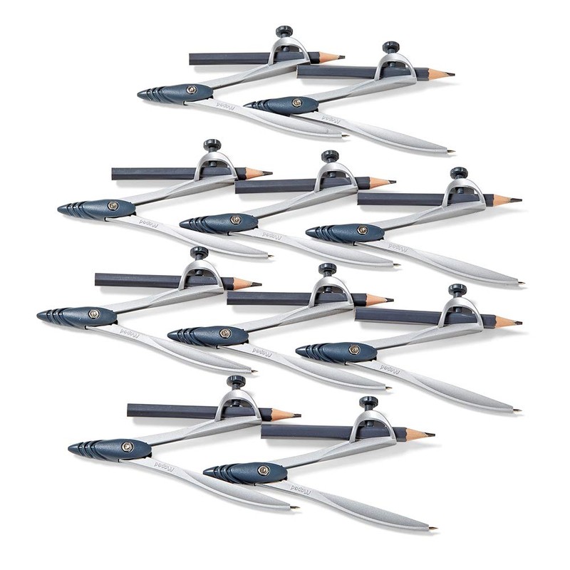 hand2mind Student Math Geometry Compass, Silver, Precision Tool for Geometry,