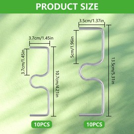 YYTECH Branch Puller Branch Separator for Fruit Trees, Pack of 20, M-Shaped Branch Support, Branch Fixer, Branch Spreader for Garden Trees, Reusable Agricultural Tools (M10 cm, 13 cm)