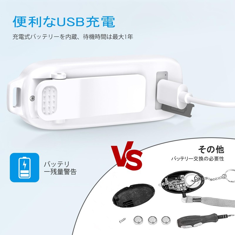 Security Buzzer with LED Light, Security Alarm, Personal Alarm, 130dB
