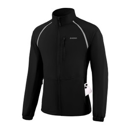 Men's Winter Cycling Jackets Thermal Warm Water Resistant Bike Running Windproof Fleece Cold Weather Mountain Biking Bicycle Riding Gear(Black,M)