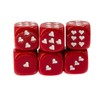 WeLoveDice - Dice Red with White Hearts - Made in