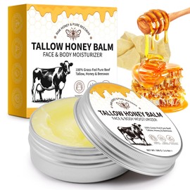 Tallow and Honey Balm, Deeply Moisturizing for Face & Body, Tallow Face Moisturizer