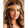 Yokawe Gold Coin Elastic Headbands Jewelry,Belly Dance Headpieces,Forehead Carnival Rave