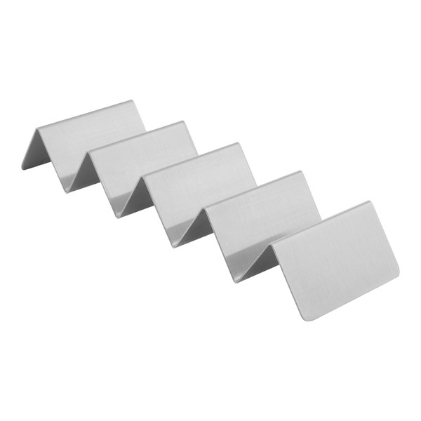 American Metalcraft MTSH5 Stainless Steel Mini Taco Holder, 4-5 Compartments, 6.95" x 2", Silver