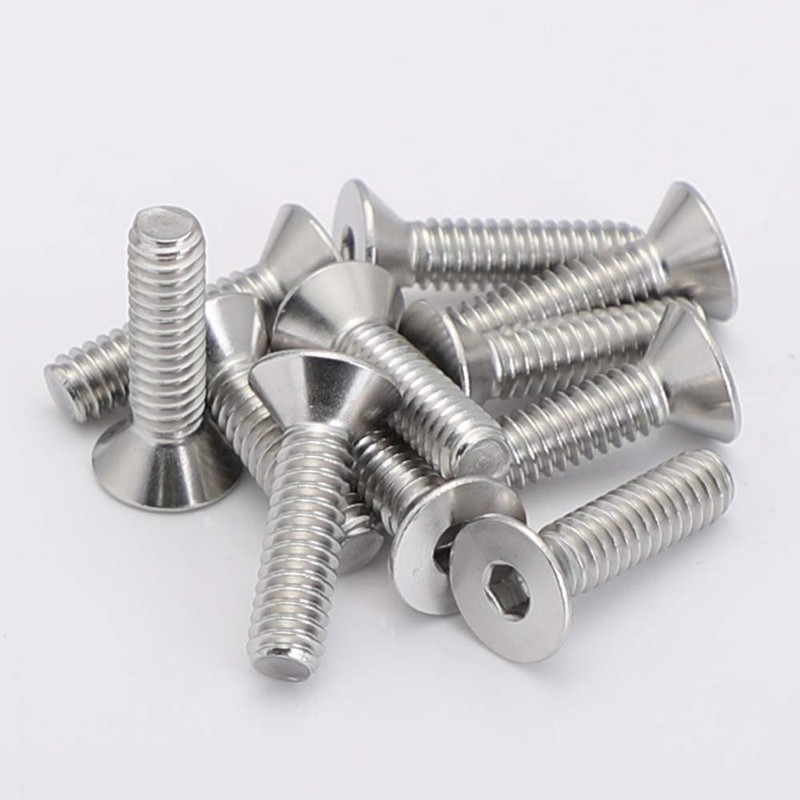 MewuDecor 5/16-18 x 1" Flat Head Socket Cap Screws Countersunk