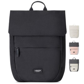 LARKSON Rucksack Damen Klein Schwarz - Ronja - Moderner Tagesrucksack mit Laptopfach für Uni Business City - 10L - Nachhaltig - Wasserabweisend