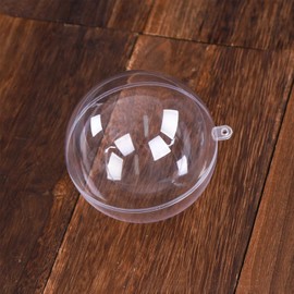 Eabdice Pack of 30 DIY Baubles, Transparent Christmas Baubles, Fillable Acrylic Baubles for Decorations, Suitable for Festive Purposes to Decorate the House (Transparent)