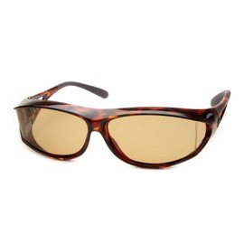 AXE SG604P-DM Demi Brown Over Glasses, Polarized Sunglasses, Over Glasses, Scar Barrier, Aging Epic Degeneration, Pollen Prevention, Driving, Mountain Climbing, Fishing, Bicycle