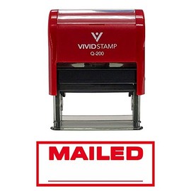 MAILED Self-Inking Office Rubber Stamp (Red) - M