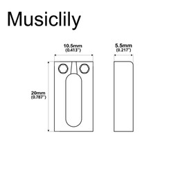 Musiclily Ultra 10.5mm Modern Style Full Brass Offset Saddles for Strat/Tele Style Electric Guitar, Original Color (Set of 6)