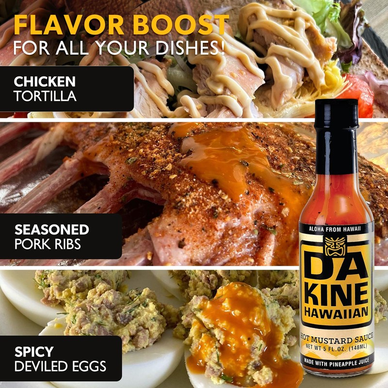 Da Kine Hawaiian Hot Mustard Sauce - Made with Pineapple