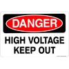 High Voltage Aluminum 8 x 12 Metal Novelty Danger Warning