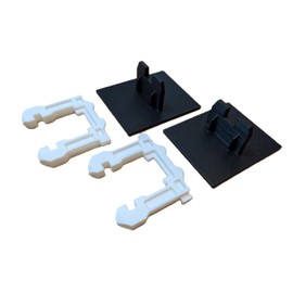 Soft Close Drawer Clips for Cooke & Lewis - 4 Piece Repair Kit - Fits B&Q IT Kitchens MFI - 2X Black Cover Clips & 2X White Front Clips - Fix Drawer Front