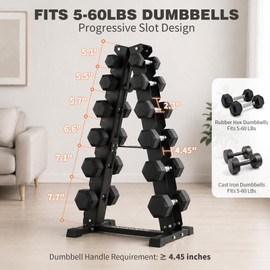LIONSCOOL 6 Tier A-Frame Dumbbell Rack Stand Only