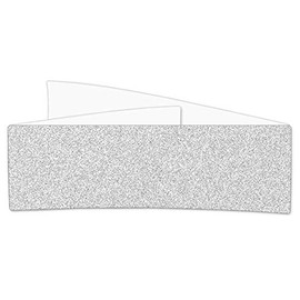 Sparkle Silver Glitter Invitation Belly Bands, MirriSPARKLE, 12 Inch, 25 Pack