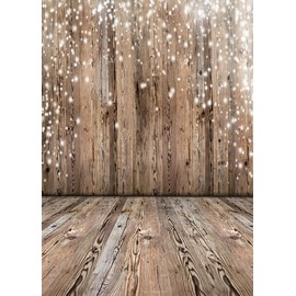 LYWYGG 6 x 9 ft Photography Background Nostalgia Wooden Floor Pattern Background Studio Props Ideal for Wedding Parties Newborn Product and Photography CP-17-0609 Brown