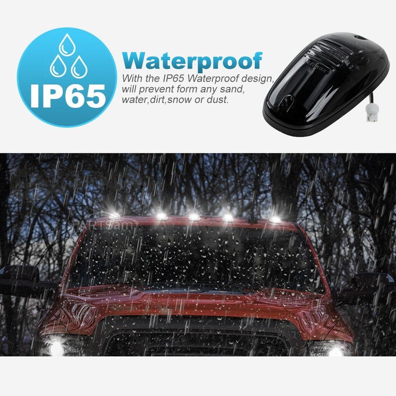 partsam 5 x Cab Remoción Marcador Luz w/Blanco De Humo