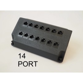 Tech11 Patch Panel, 14 Port, Cat6 Keystone Jacks for Leviton Structured Media Center