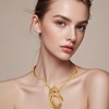 AYNKH 2 Piece Snake Necklace, Bendable Snake Bracelet, Multi-Purpose Wrap