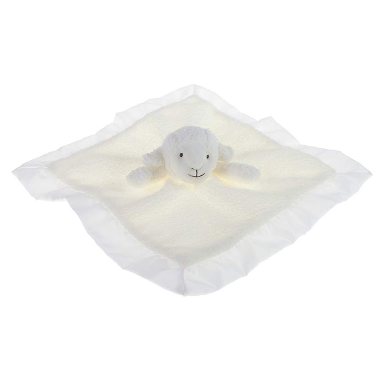 Apricot Lamb Stuffed Animals Soft Security Blanket White Lamb Infant