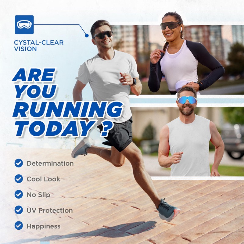 AEROX Sports Sunglasses for Men Women Cycling Glasses Women's Running