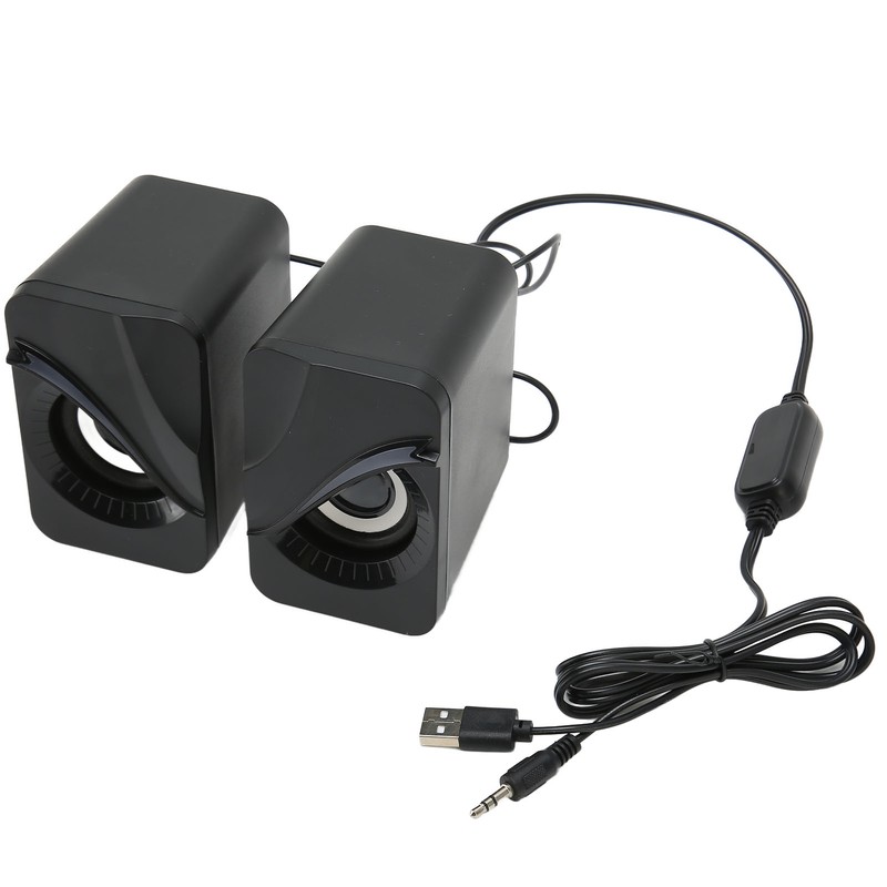 Computer Speaker USB Powered Wired Volume Control Mini Desktop Speaker