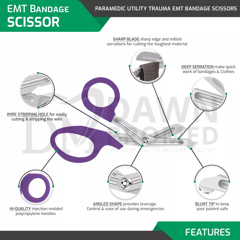 DawnProMed Paramedic EMT EMS Trauma Shear Nurse Scissor First Aid