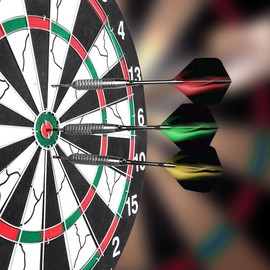 Fahmm Professional steel tip Darts set-24G Pack Of 6 Aluminium Shafts+12 Darts Flights+ Rubber O Rings+ Darts case+ Sharpener +Darts For Beginners Home-6 pieces Tungsten Darts for Dartboard set