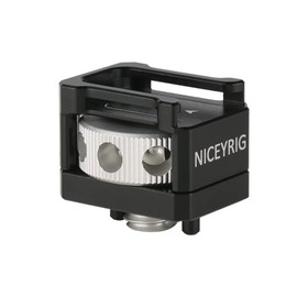 NICEYRIG Cold Shoe Adapter for ARRI Mount, Thumbscrew Easy Mounting Cold Shoe Base for Camera Cage Rig, DSLR Top Handle, Cheeseplate - 500