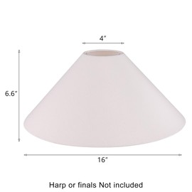 TOCHIC Empire Lamp Shades Set of 2, 4'' Top x 16'' Bottom x 9'' Slant Height Large Lamp Shade Spider Lampshades for Table Lamp Floor Lamp Beside Lamp, Spider Fitter, Cream White