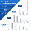 520PCS Wood Screws Assortment Kit - Stainless Steel Self Tapping