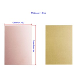 Aoje-Link Single Side Copper Clad PCB Laminate Circuit Board, FR-4 Glass Fiber, 180 x 120 x 1.5mm, 10pcs